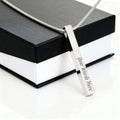 Your Story in 3D: Custom 4-Sided Bar Necklace