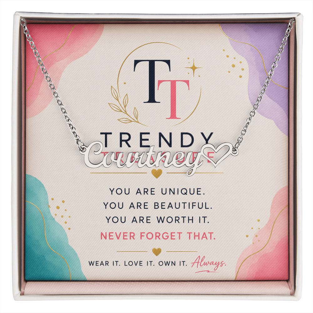 Heart Name Personalized Necklace