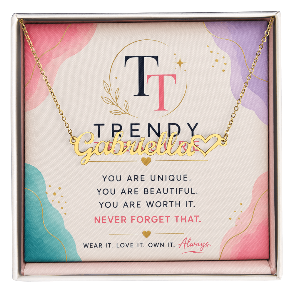 Heart Name Personalized Necklace