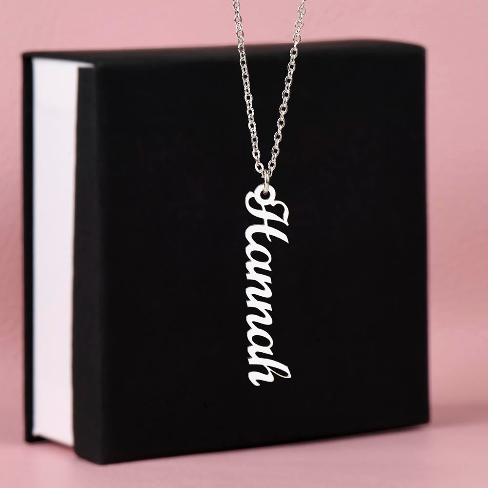 The Signature Multi-Name Vertical Bar Pendant
