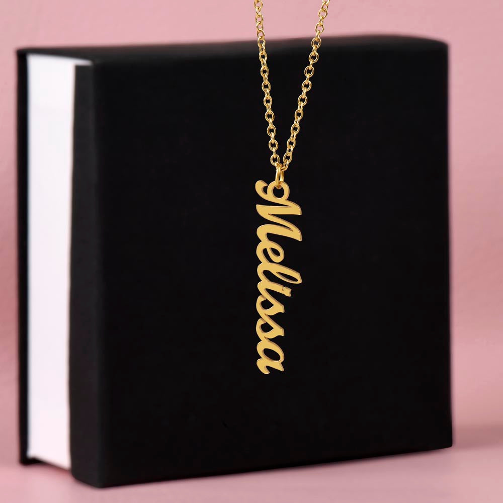 The Signature Multi-Name Vertical Bar Pendant