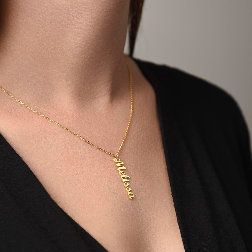 The Signature Multi-Name Vertical Bar Pendant