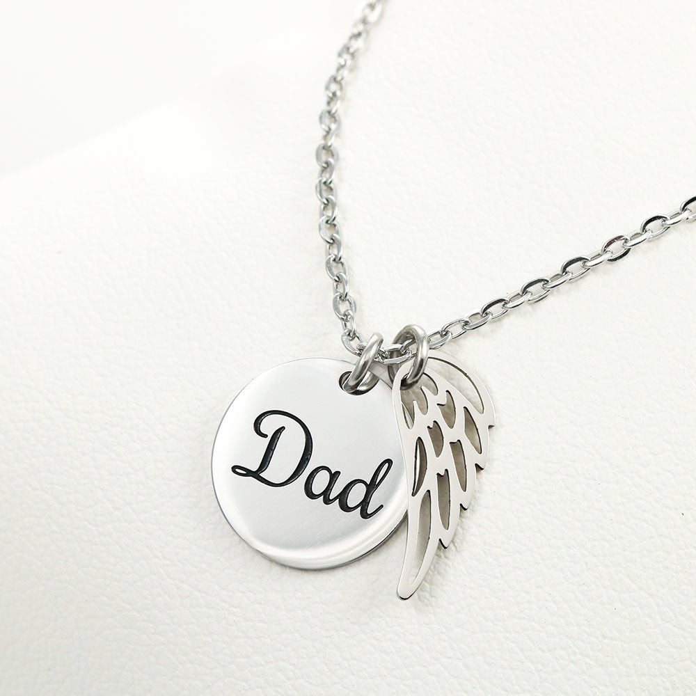 Dad, My Guardian Angel Memorial Necklace
