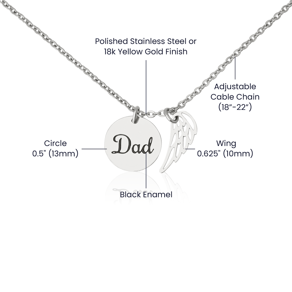 Dad, My Guardian Angel Memorial Necklace