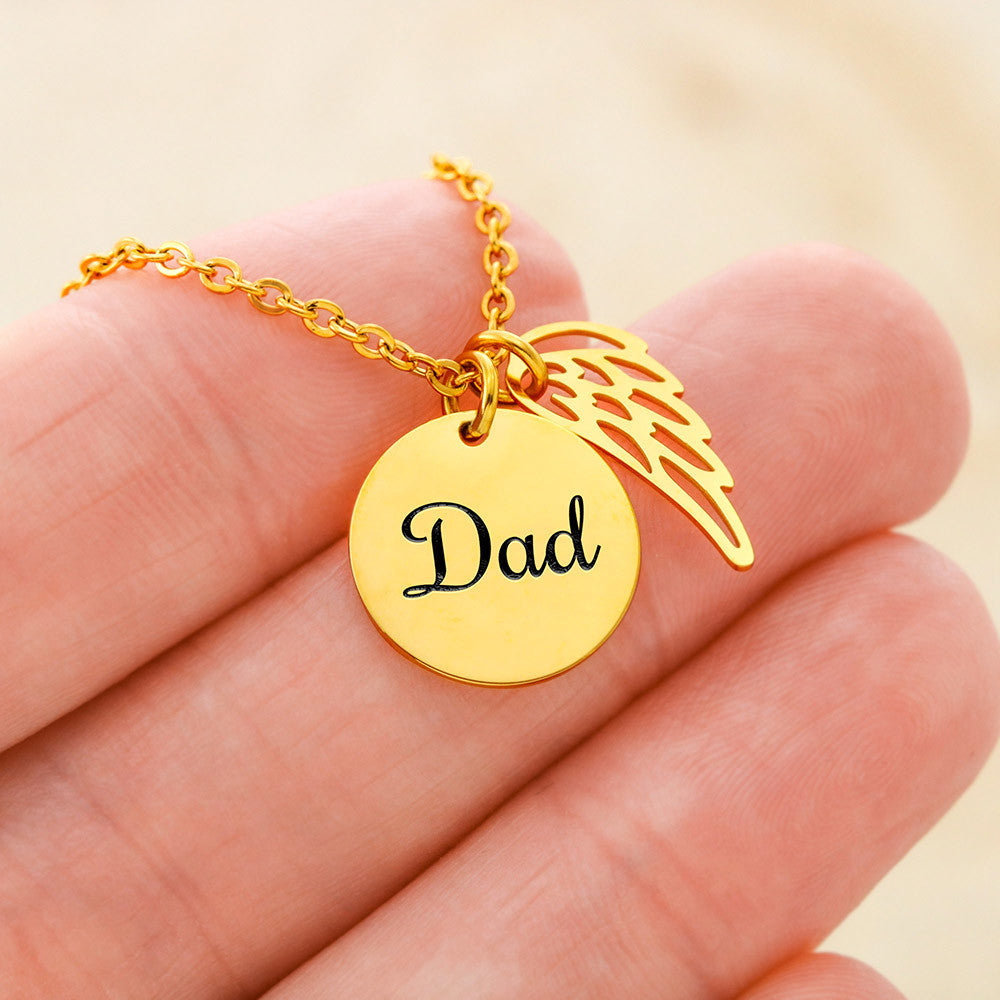 Dad, My Guardian Angel Memorial Necklace